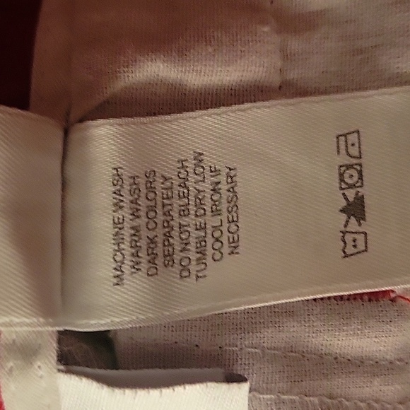 Liz Claiborne Lizsport Woman's Red Waist Adjustable Crop Pants, Size: 12 - Picture 7 of 9